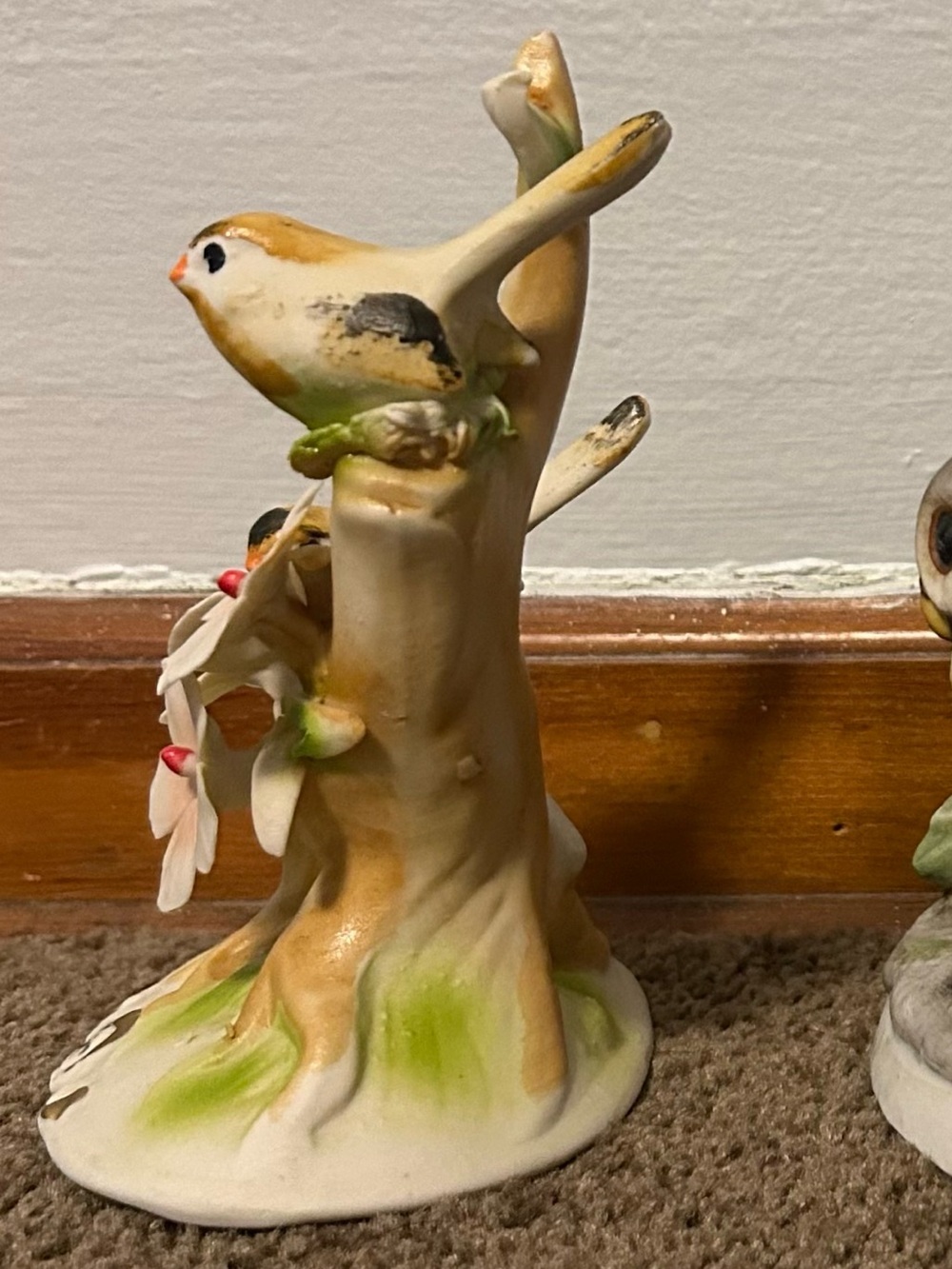 1800s Antique Italian Napoleon Capodimonte Porcelain Goldfinches & Orchids - Picture 5 of 6